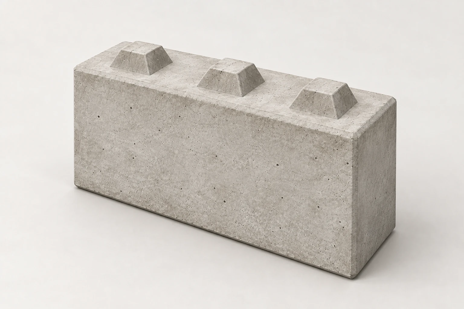 Betonblock 120 × 40 × 80 cm mit Noppen