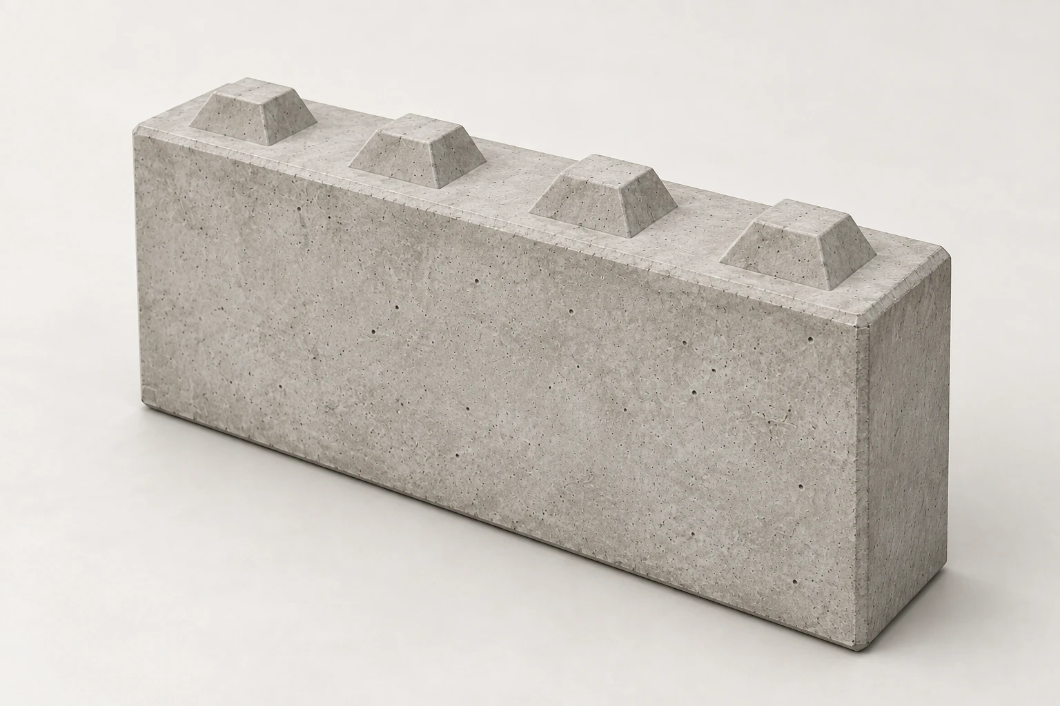 Betonblock 160 × 40 × 80 cm mit Noppen