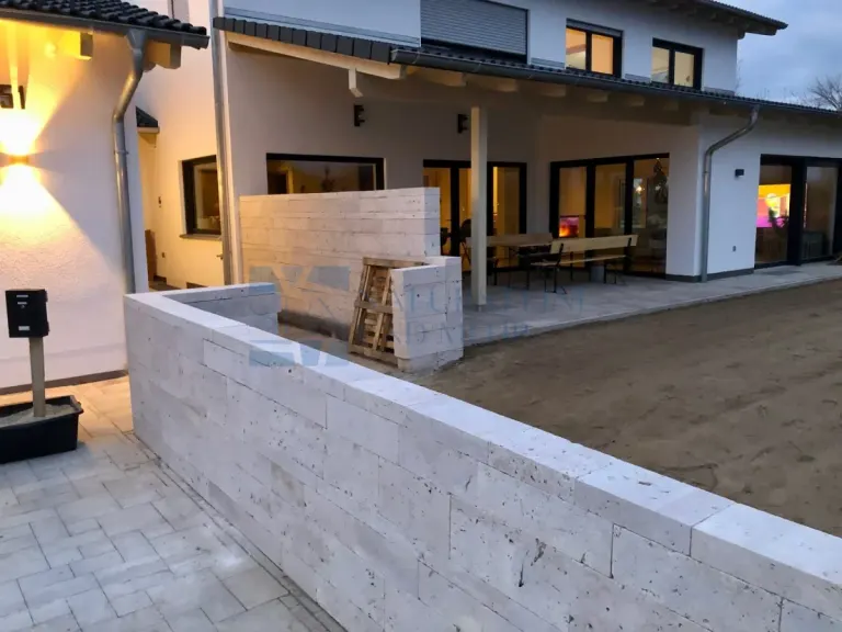 Travertine walling stones Light