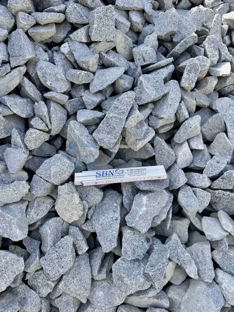 Granite gabion stone light grey — 60–90 mm