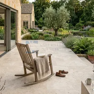Travertine patio slabs Light — 61 × 40.6 × 3 cm
