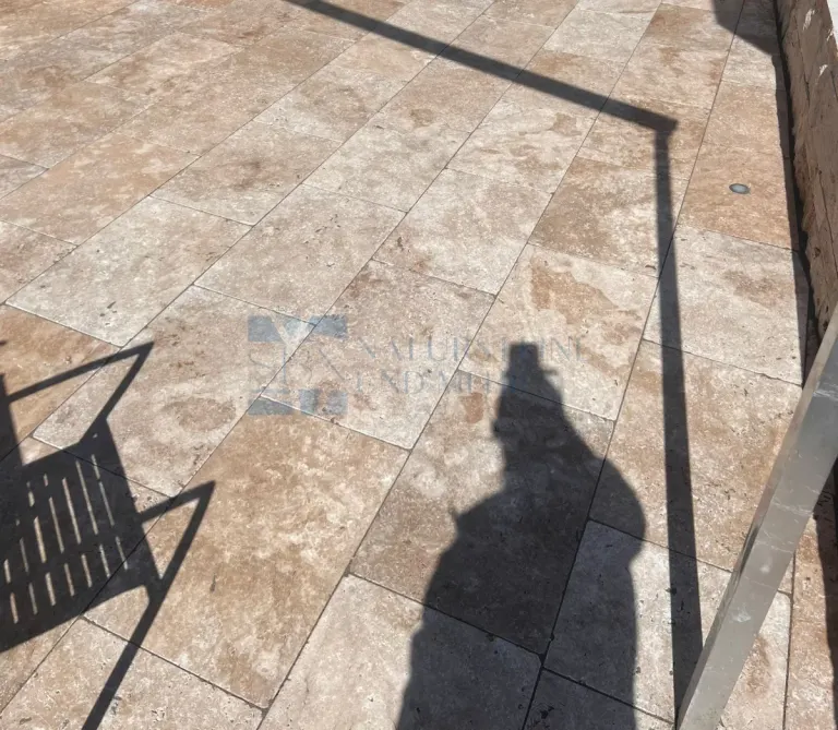 Travertin-Terrassenplatten Classic – 61 × 40,6 × 3 cm