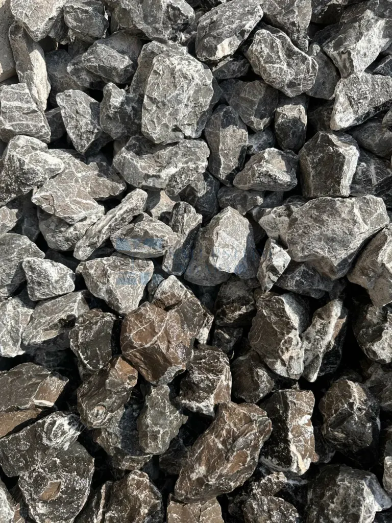 Alpine gabion stone grey, anthracite and white — 70–100 mm
