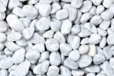 Carrara marble pebbles grey-white — 25–40 mm - 1
