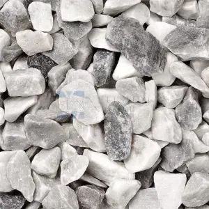 Gravillons de marbre de Carrare gris — 16–22 mm