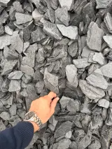 Slate chippings anthracite-black — 30–60 mm - 2