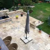 Travertine patio slabs — Roman pattern - 3
