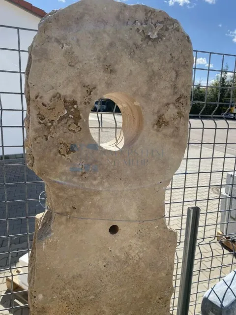 Travertin-Wandbrunnen – 165 × 45 cm, zweiteilig