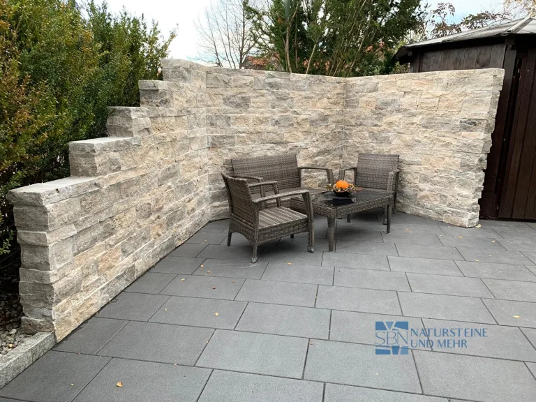 Travertine walling stones Silver