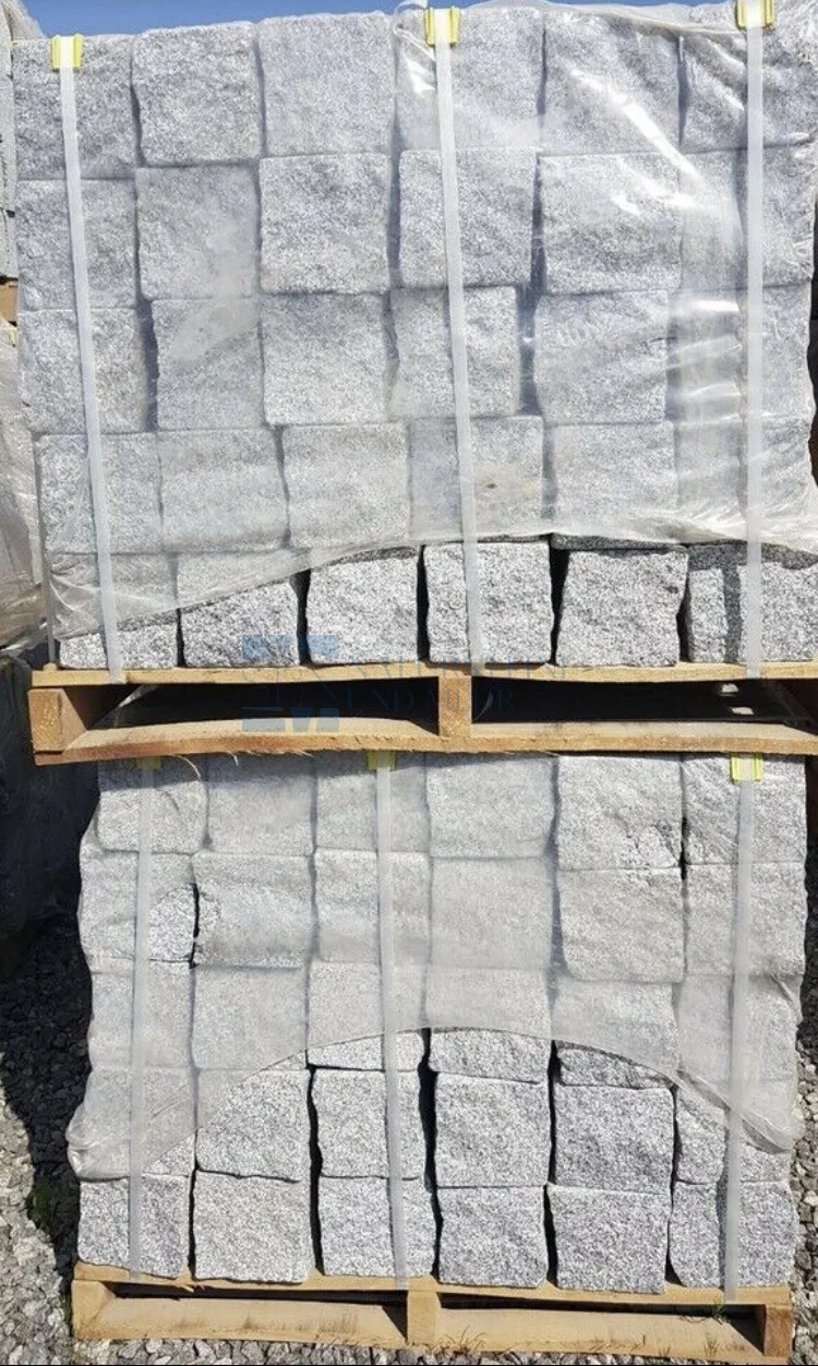 Granit Pflastersteine 16x16x16 cm Bergama Grau