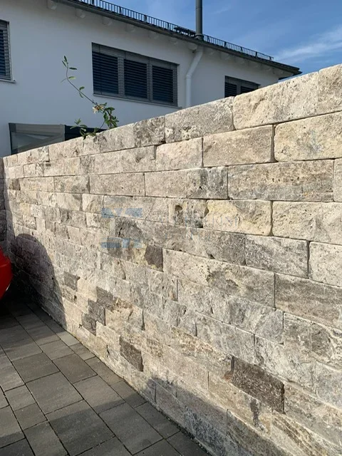 Travertin Silver Mauersteine – Mediterranes Lebensgefühl für Ihr Zuhause