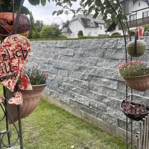 Granit Mauersteine 15×20×40 cm – feinkörnig, gesägt & sichtseitig naturgespalten - 3