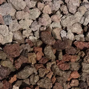 Lavasplitt Rot/Braun 16–32 mm – Grober Ziersplitt für markante Außenflächen