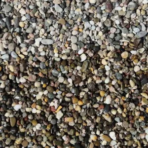 Rheinkies 2–8 mm – Bunt | Feiner Naturkies & vielseitig als Pflastersplitt einsetzbar