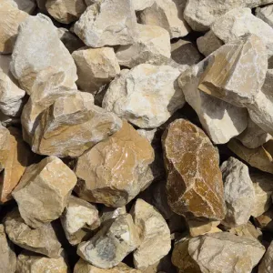 Jurakalkschroppen Gelbgrau 42–56 mm – Gabionensteine aus hochwertigem Kalkstein