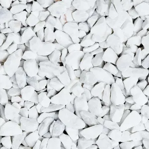 Carrara Marmorsplitt Weiß 16–22 mm – Premium Naturstein aus Italien (inkl. BigBag)