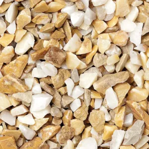 Carrara Marmorsplitt Gelbgemischt 16–22 mm – Premium Naturstein aus Italien (inkl. BigBag)