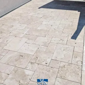 Travertin-Terrassenplatten Light – Römischer Verband, 3 cm - 7
