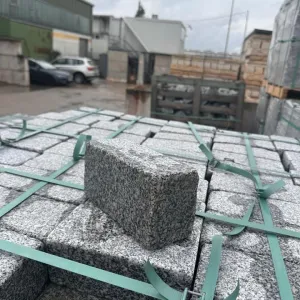 Granit-Pflastersteine Bergama Grau – 8 × 10 × 20 cm - 6