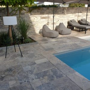 Travertin Silber Terrassenplatten