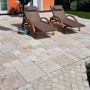 Travertin Naturel Terrassenplatten