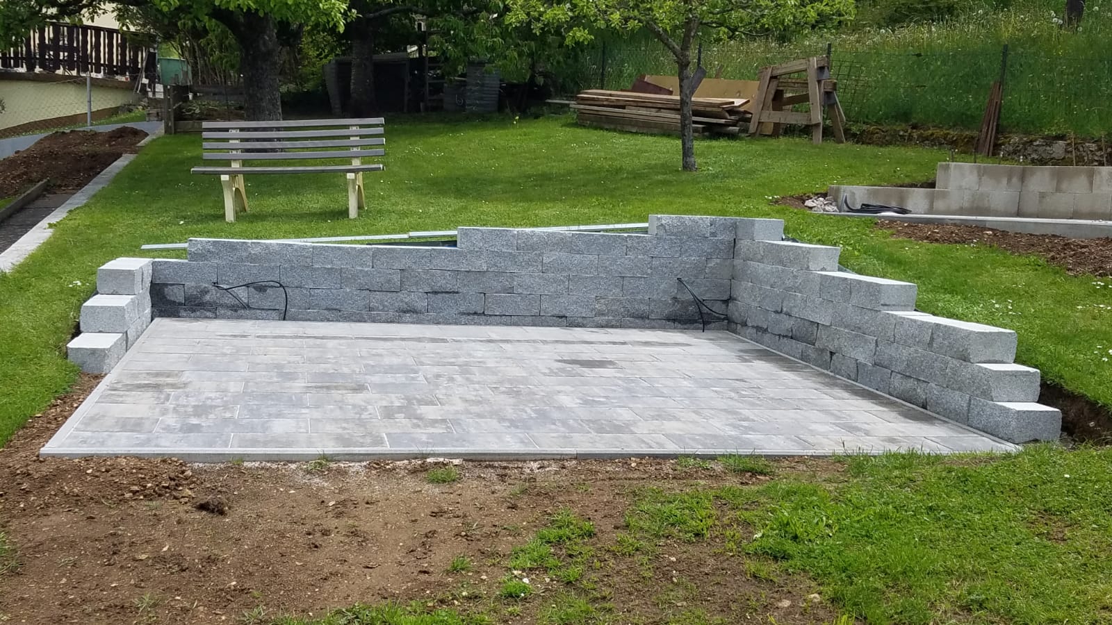 Granit Bergama Grey Mauersteine 15x20x40cm
