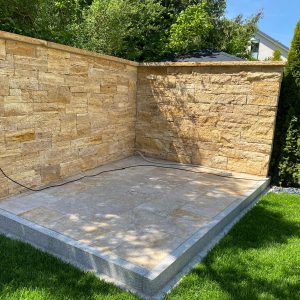 Travertin Gold Mauersteine