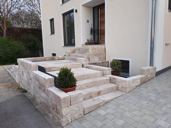 Travertin Assos Mauersteine - Görsel 11