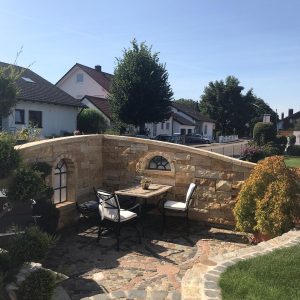 Travertin Gold Mauersteine