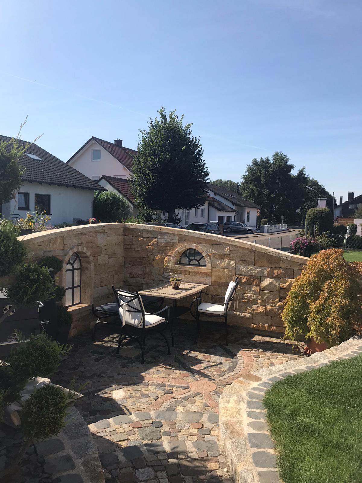 Travertin Gold Mauersteine