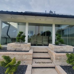Granit Dunkelgrau Anthrazit  Terrassenplatten