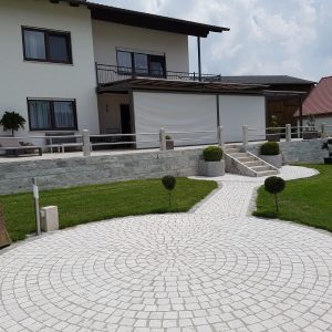 Travertin Silber Mauersteine
