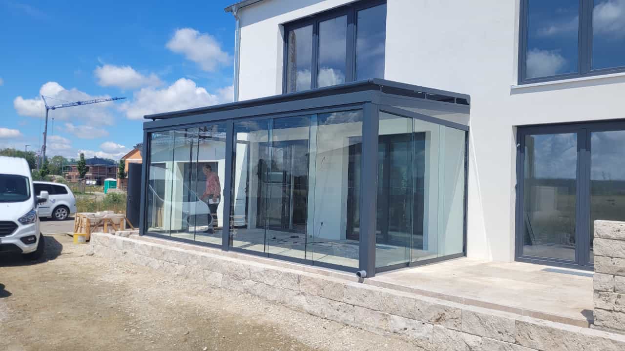 Granit Dunkelgrau Anthrazit  Terrassenplatten