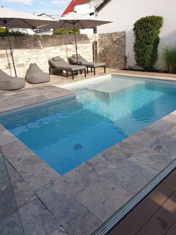 Travertin Silber Terrassenplatten - Görsel 4
