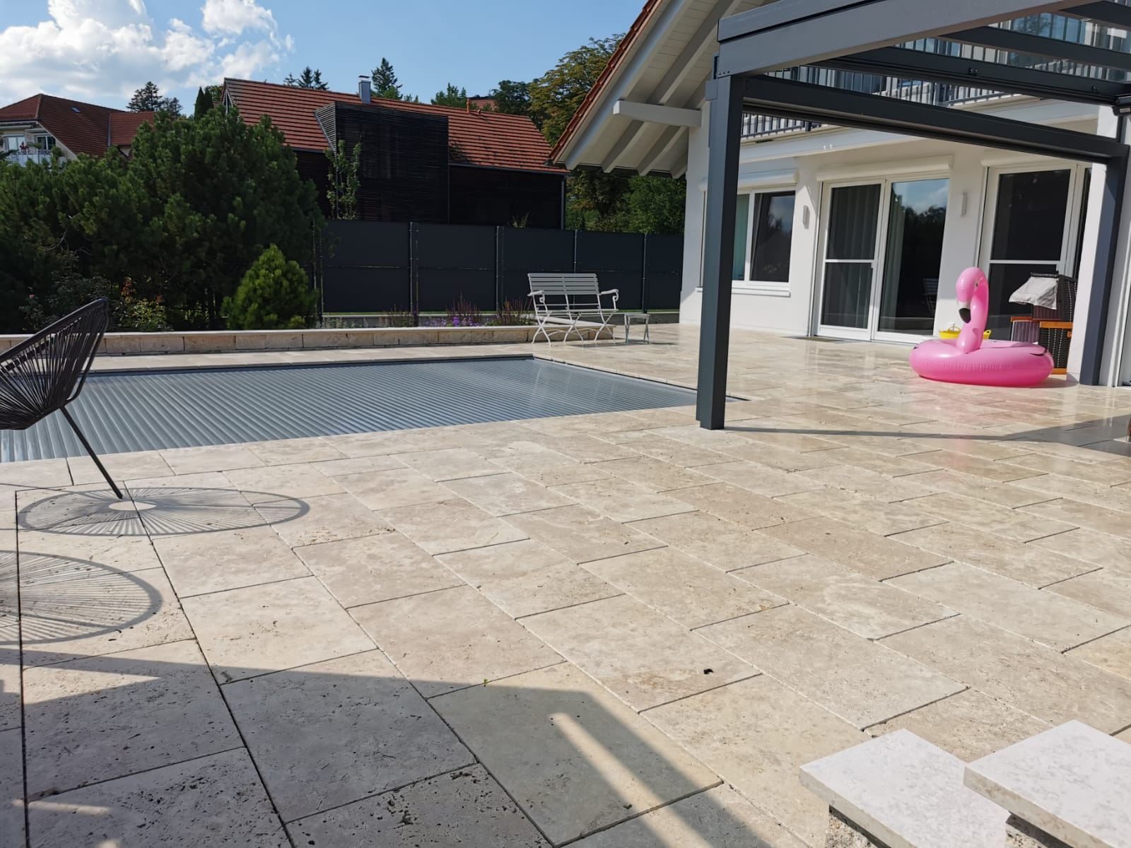 Granit Dunkelgrau Anthrazit  Terrassenplatten