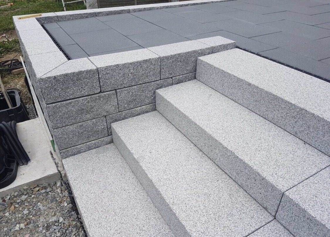 Granit Bergama Grey Mauersteine 15x20x40cm