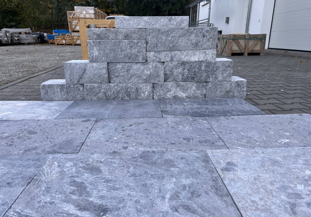 Kalkstein Silber Grey Mauersteine
