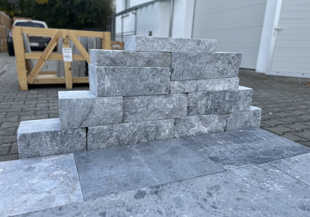 Kalkstein Silber Grey Mauersteine