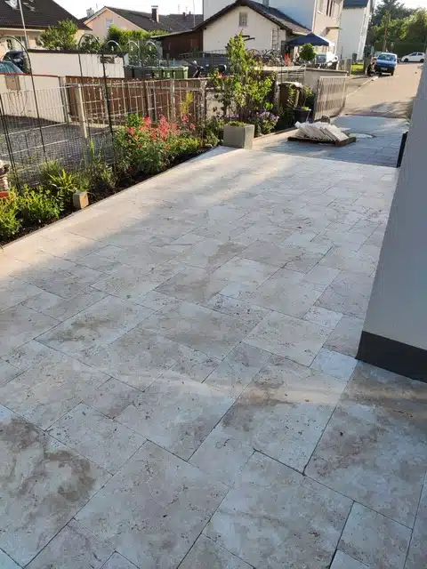 Granit Dunkelgrau Anthrazit  Terrassenplatten