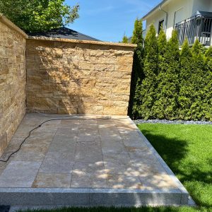 Travertin Gold Mauersteine