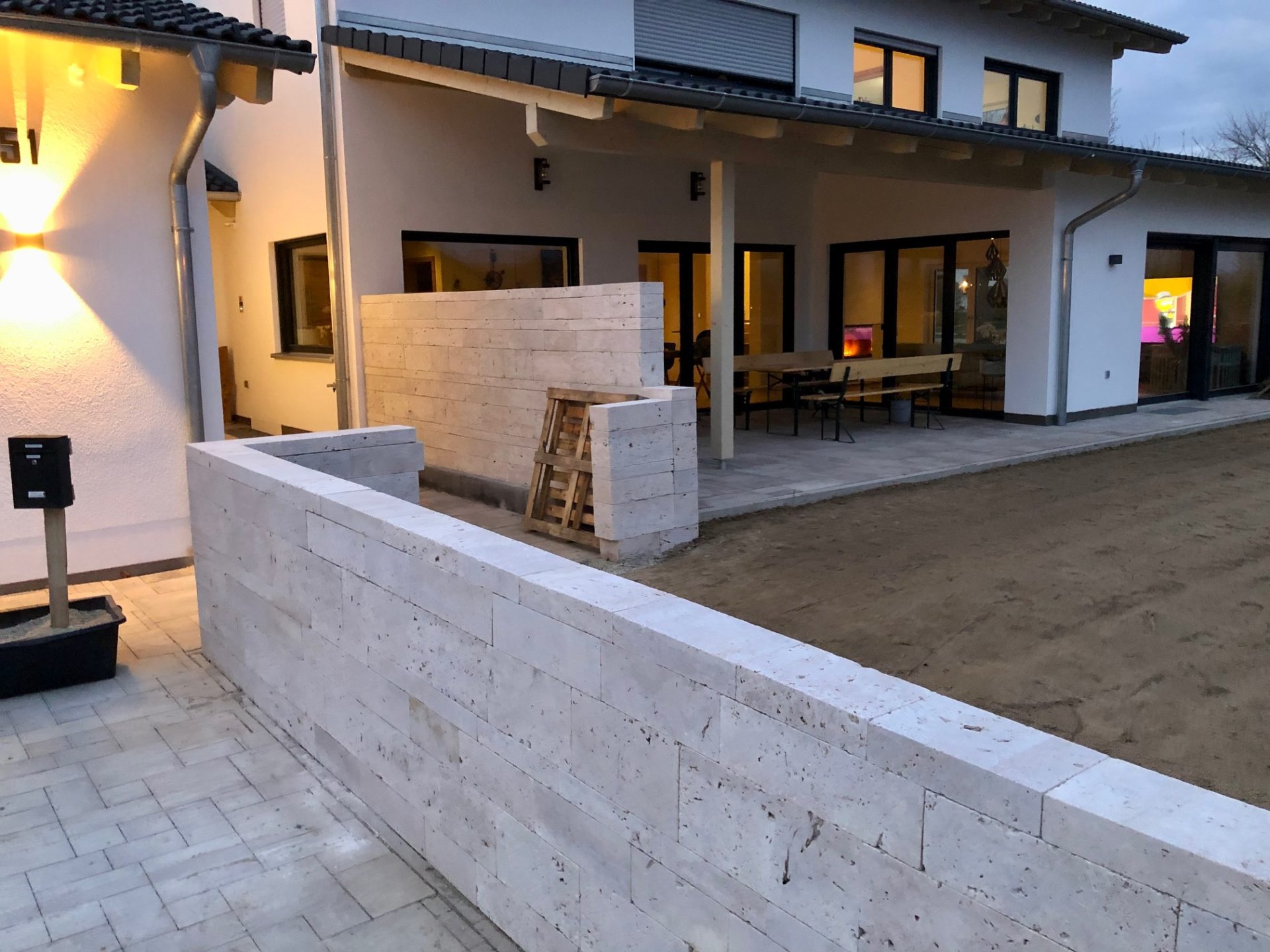 Travertin Light Mauersteine