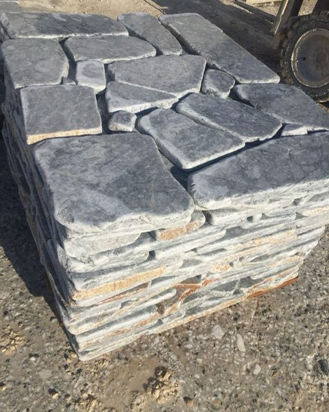 Travertin Silber Polygnalplatten Terrassenplatten