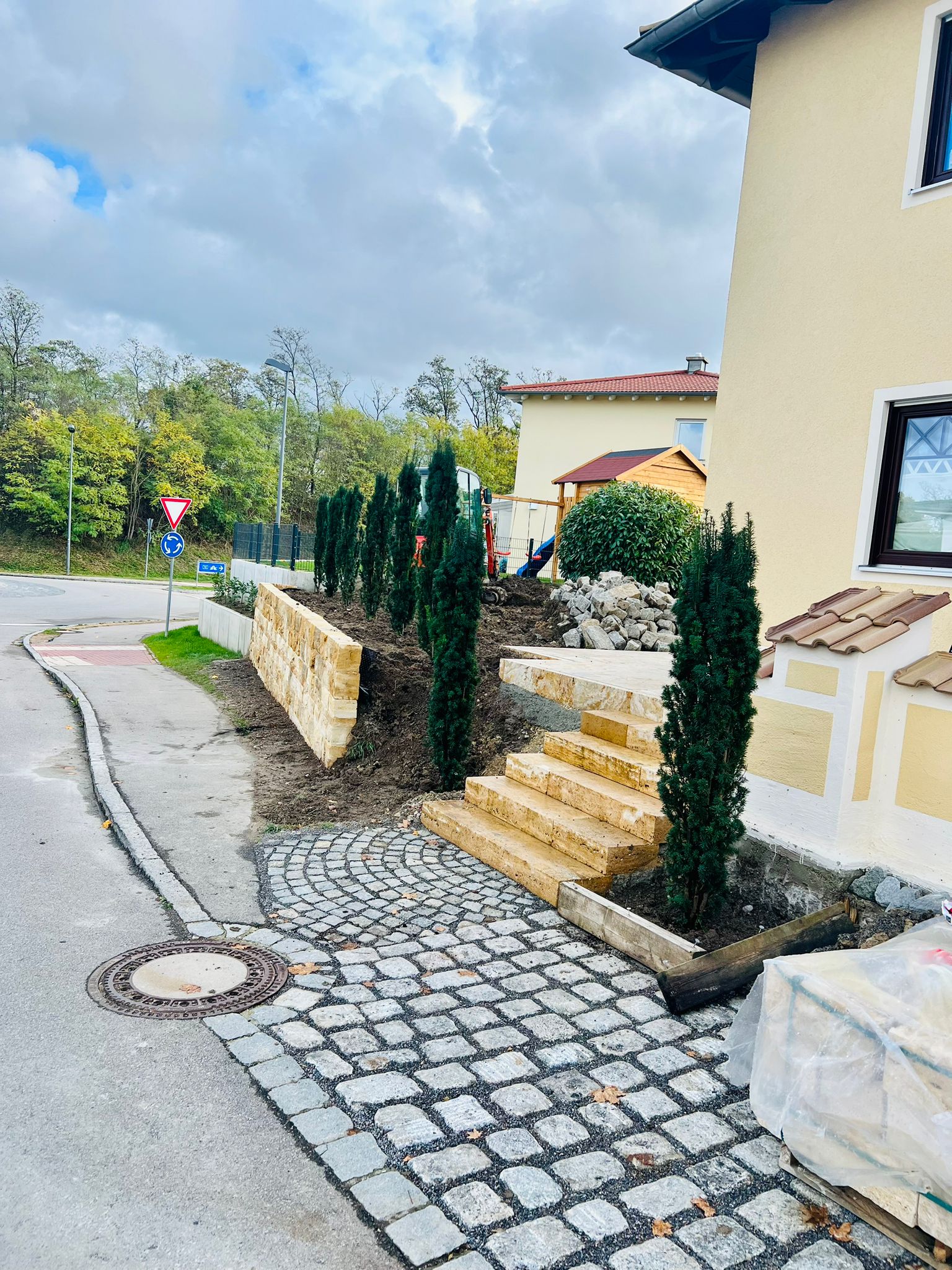 Travertin Gold Terrassenplatten - Görsel 26