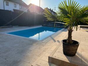 Travertin Light Terrassenplatten 61×40,6×3 cm – getrommelt, hell sortiert