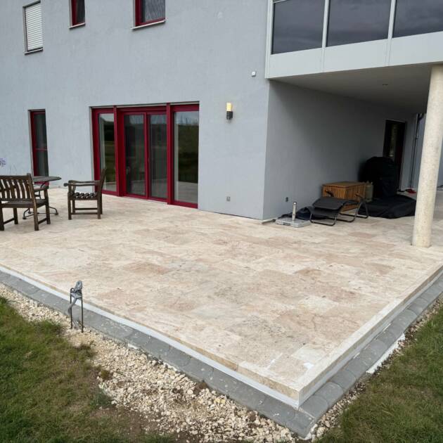 Travertin Classic Römischer Verband 3 cm – geschliffen & getrommelt