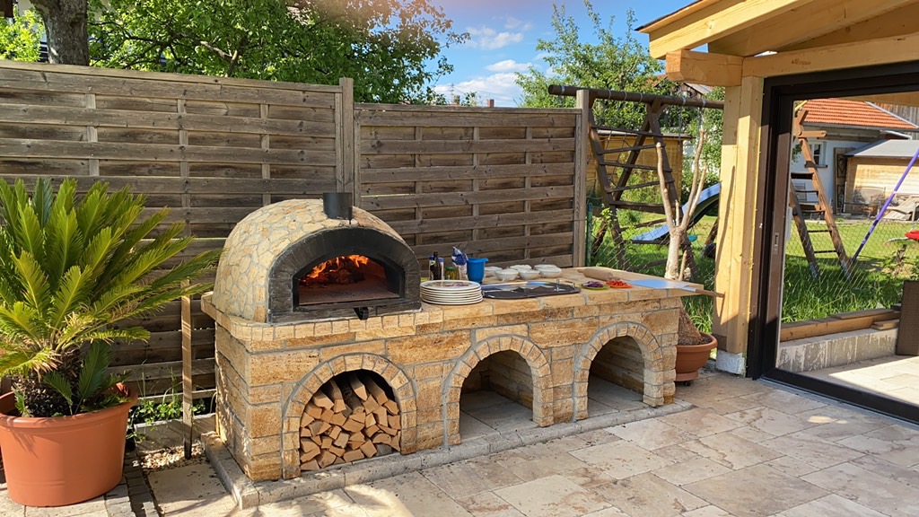 Travertin Gold Terrassenplatten - Görsel 14