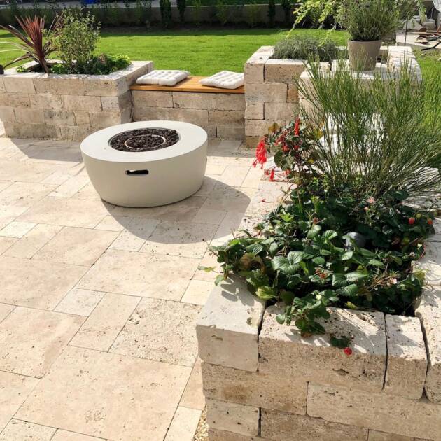 Travertin Classic Römischer Verband 3 cm – geschliffen & getrommelt