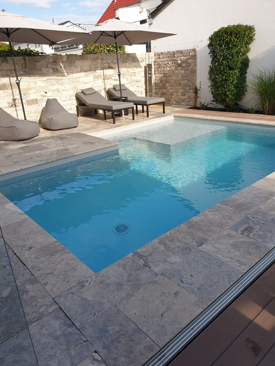 Travertin Silber Terrassenplatten - Görsel 4