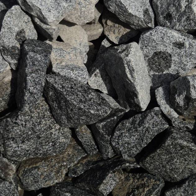 Granitschroppen feinkörnig | 60mm - 150mm | Hellgrau