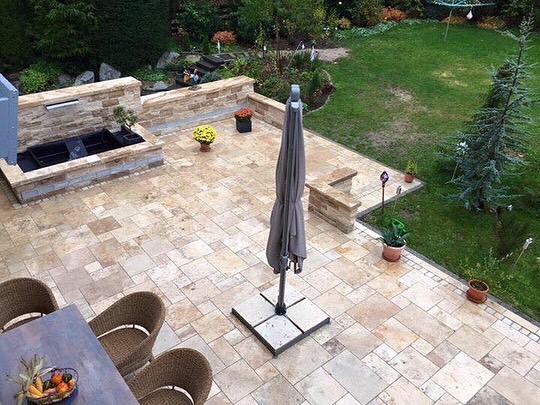 Travertin Naturel Terrassenplatten - Görsel 3